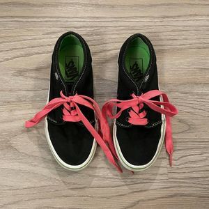 VANS Classic - Black With Lime & Hot Pink
